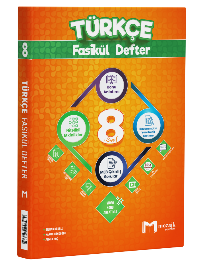MOZAİK 8.SINIF FASİKÜL DEFTER TÜRKÇE - 2026-27