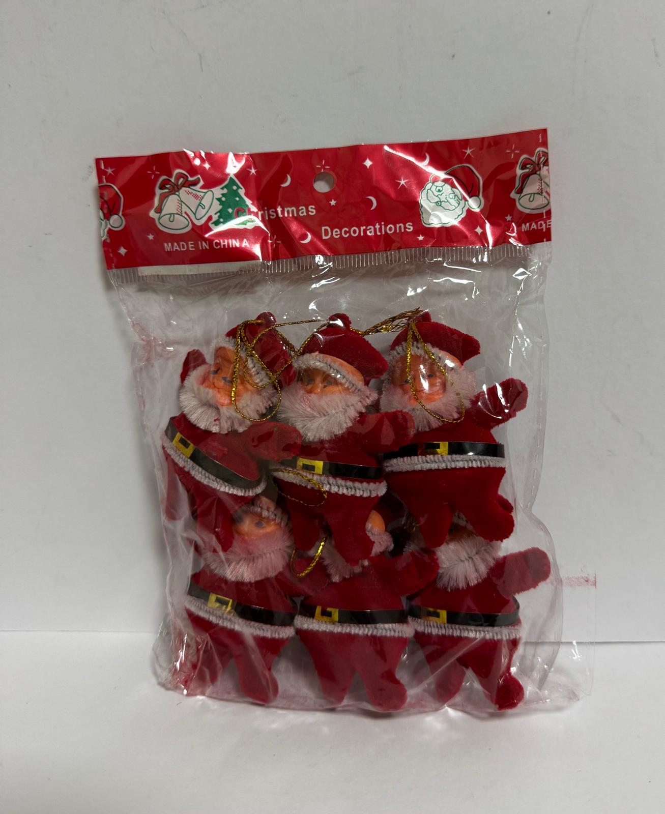 Yılbaşı Süsleri Noel Baba 6 Lı Buyuk 6 cm Kırmızı Yılbaşı Süsleri Noel Baba 6 Lı Buyuk 6 cm Kırmızı