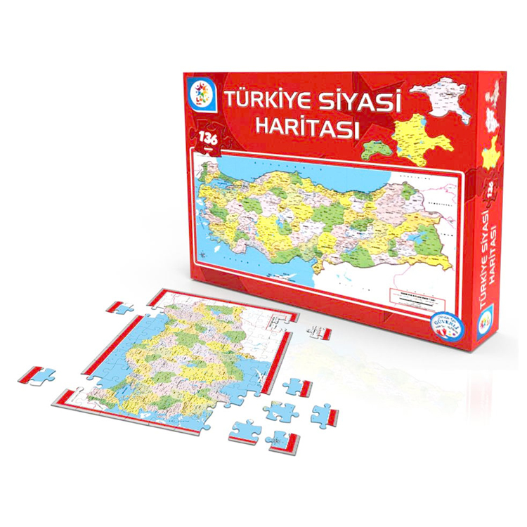 Siyasi Harita Kutulu Puzzle123 Parça Siyasi Harita Kutulu Puzzle123 Parça