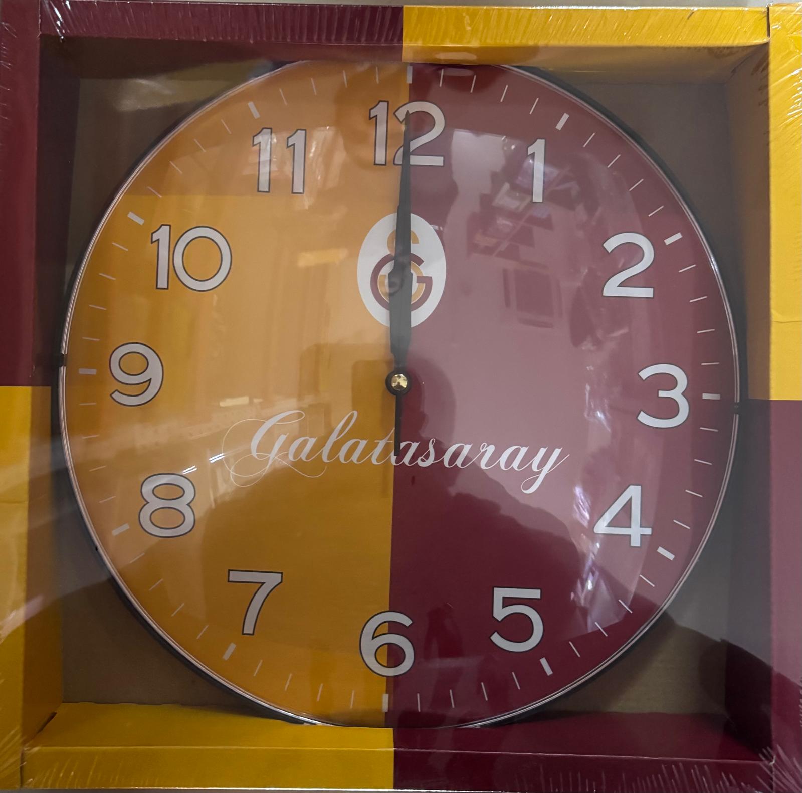 Duvar Saati Sarı Kırmızı Duvar Saati Sarı Kırmızı