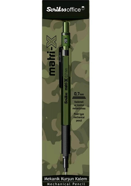 Mekanik Kurşun Kalem 0,7 mm Yeşil Pirinç Gövde Hafif ve Ergonomik Profesyonel Kullanım