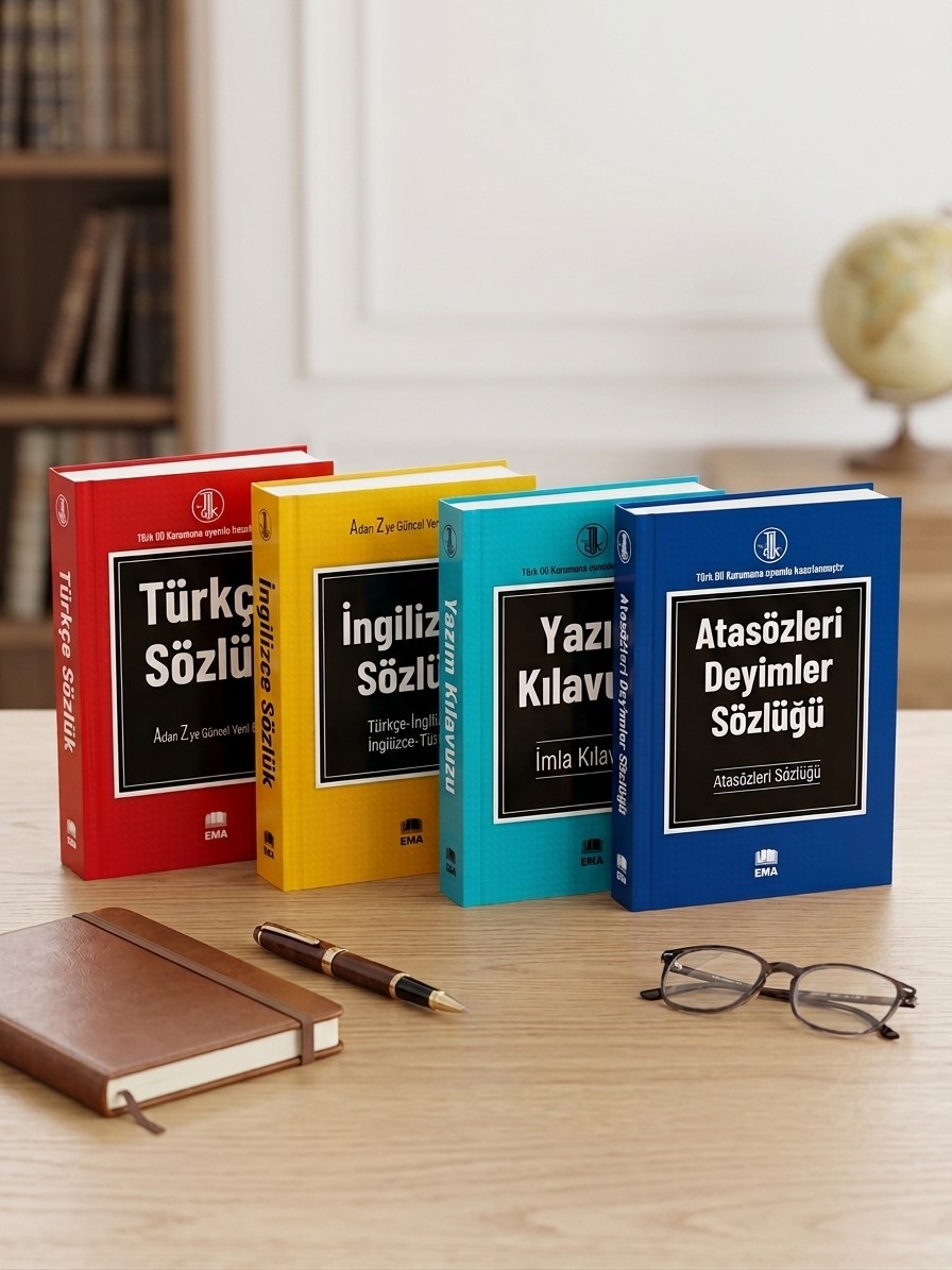 TDK Uyumlu Türkçe, İngilizce,Atasözleri Deyimler Sözlüğü ve Yazım Kılavuzu Seti Karton Kapak TDK Uyumlu Türkçe, İngilizce,Atasözleri Deyimler Sözlüğü ve Yazım Kılavuzu Seti Karton Kapak