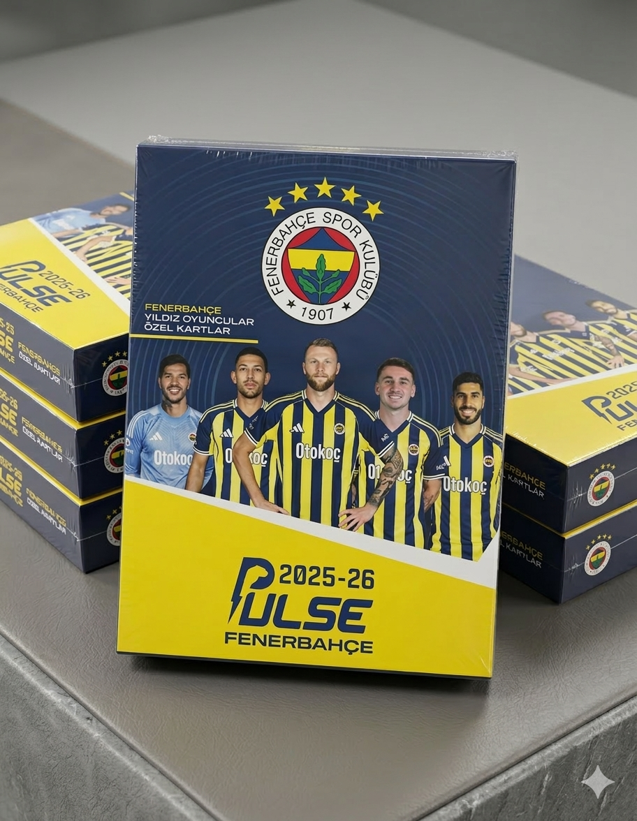 Pulse Futbolcu Kartları 2025/26 Paket 10 Kart Koleksiyon Kartları Sarı Laçivert Pulse Futbolcu Kartları 2025/26 Paket 10 Kart Koleksiyon Kartları Sarı Laçivert