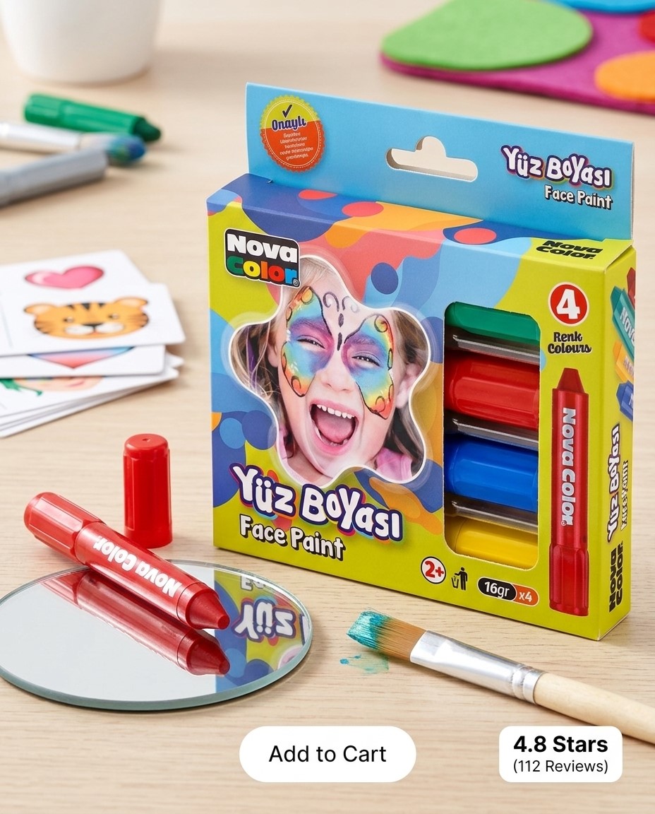 Yüz Boyası 4 Renk Set Yüz Boyası 4 Renk Set