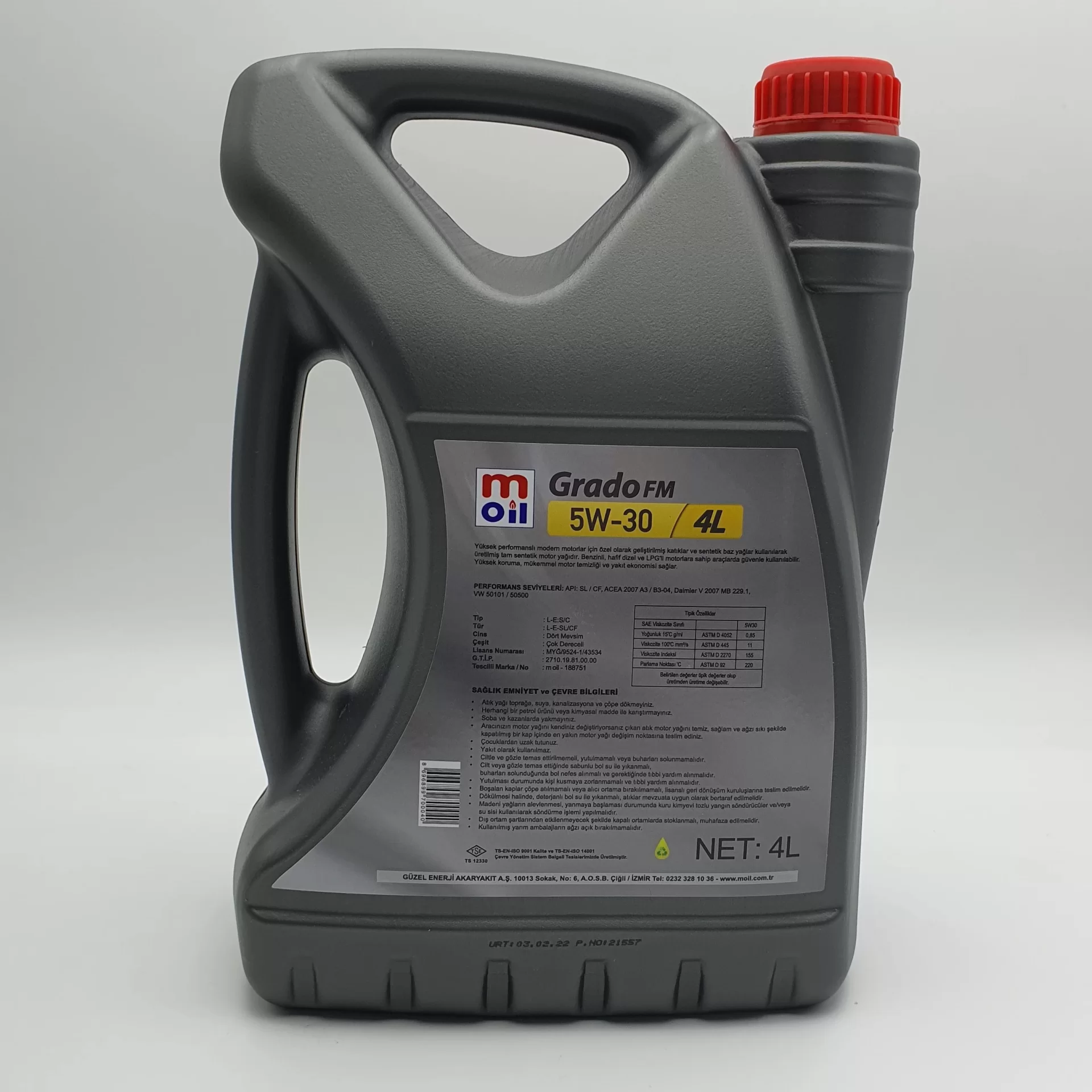 Partiküllü Motor Yağı 5W/30 (Lisinya) Partiküllü Motor Yağı 5W/30 (Lisinya)