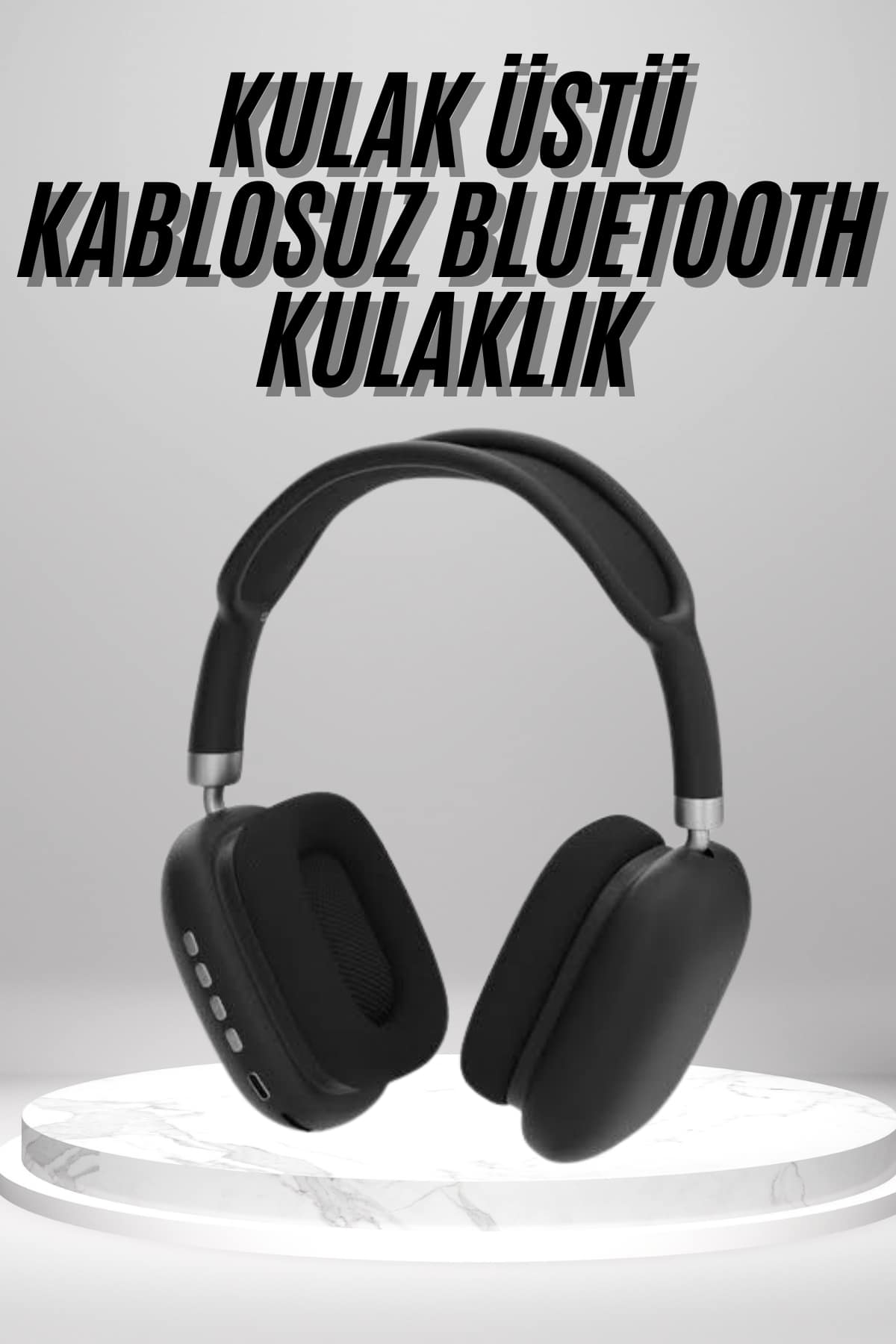Kulak Üstü Kablosuz Bluetooth Kulaklık Yumuşak Süngerli SD Kart Girişli - Lisinya