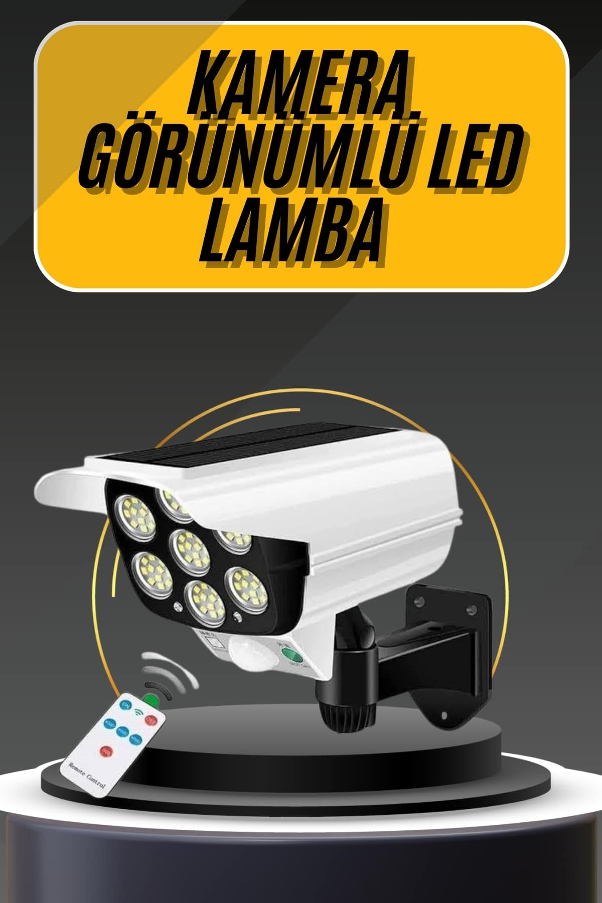 LED Lamba-Güneş Paneli Destekli Uzaktan Kumandalı Solar LED Lamba - Lisinya