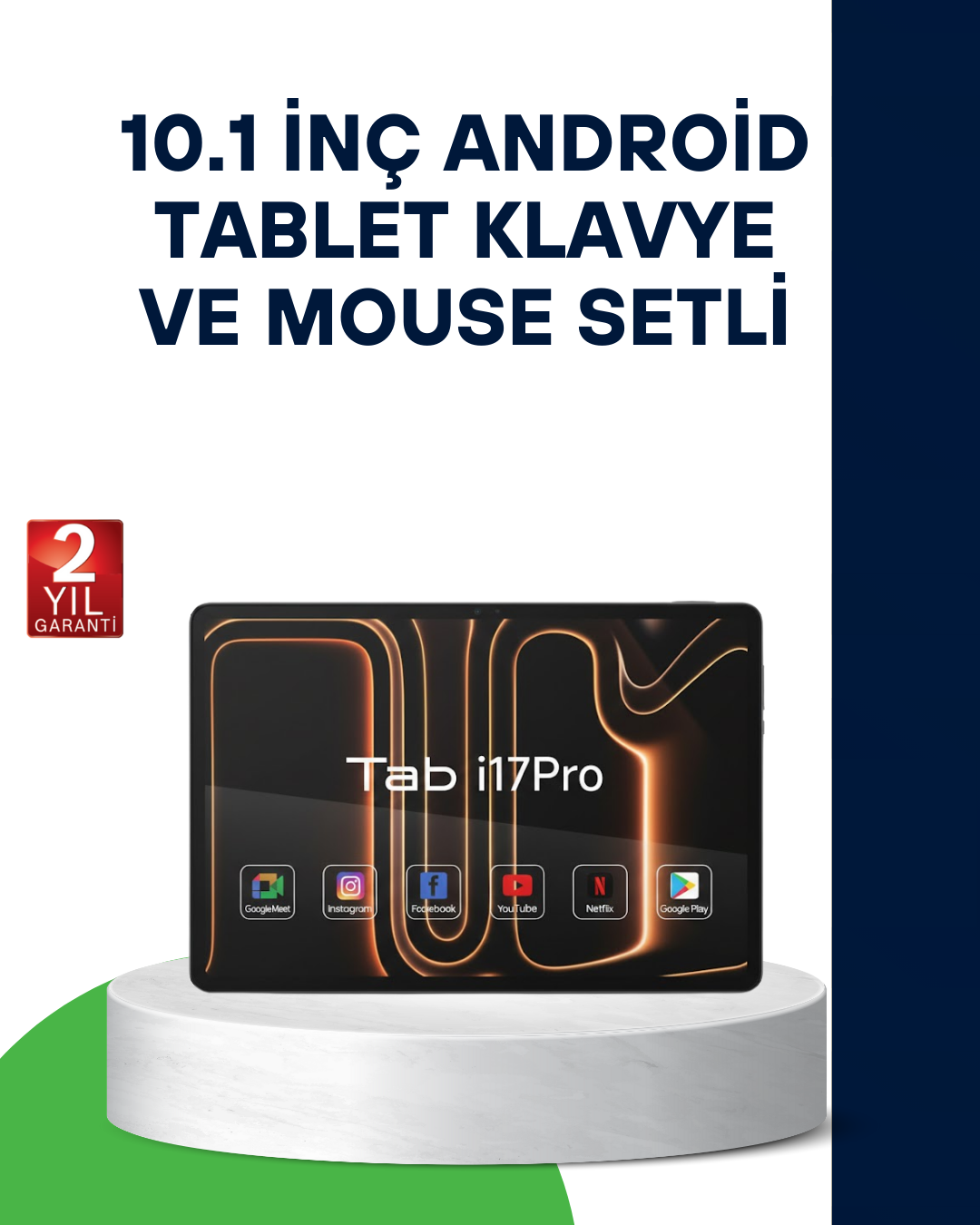 10.1 İnç Android Tablet Klavye ve Mouse Setli 5G Destekli - Lisinya