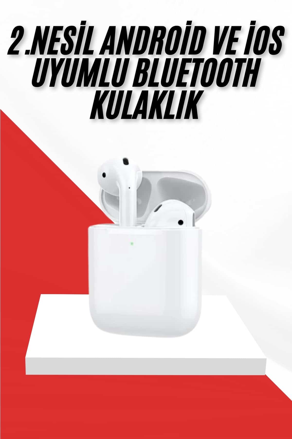 2. Nesil Bluetooth Android ve İOS Uyumlu Kablosuz Kulaklık Çağrı Cevaplama - Lisinya