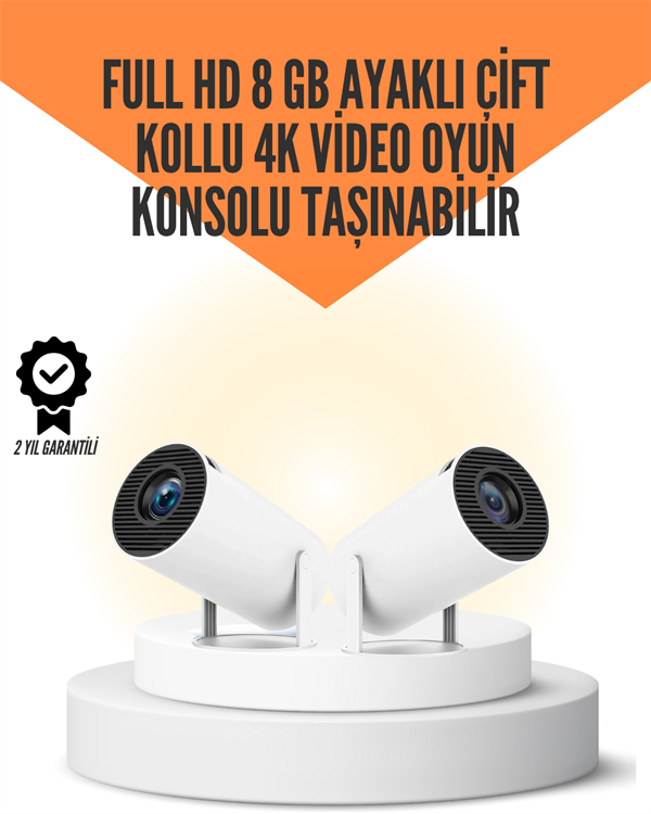 10.000 Oyun Destekli, Çift Kollu 4K Projeksiyon – HDMI, USB, AUX, Ethernet Yok - Lisinya