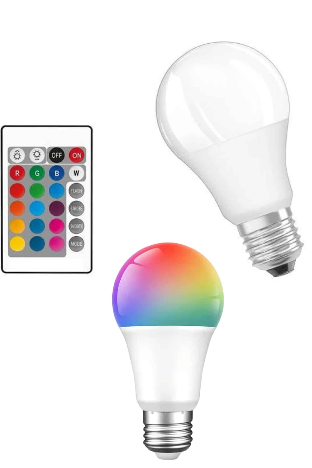Akıllı RGB Led Ampul Led Uzaktan Kumandalı Renk Değiştiren Ampul - Lisinya
