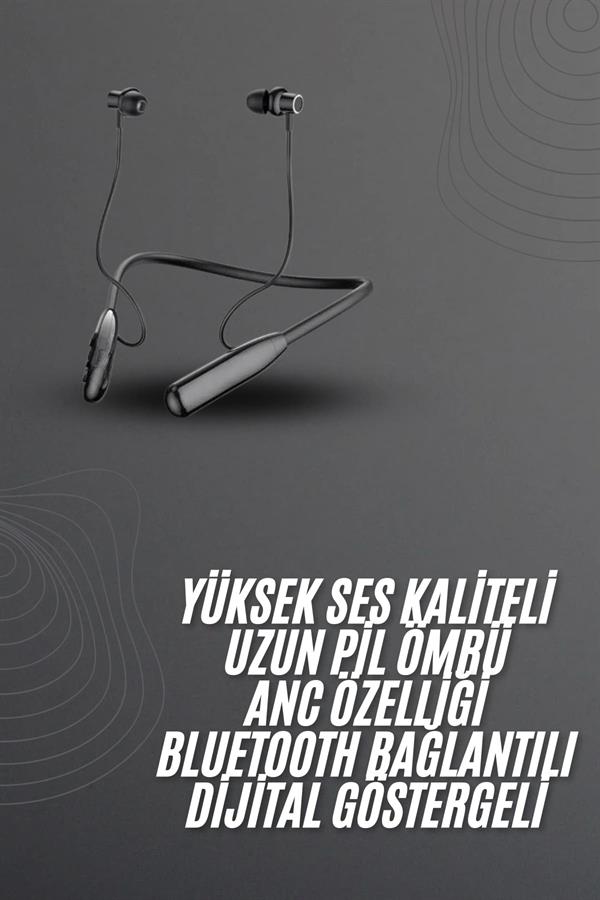 100 Saat Bluetooth Kulaklık Dijital Göstergeli ANC Özelliği Kablolu - Lisinya