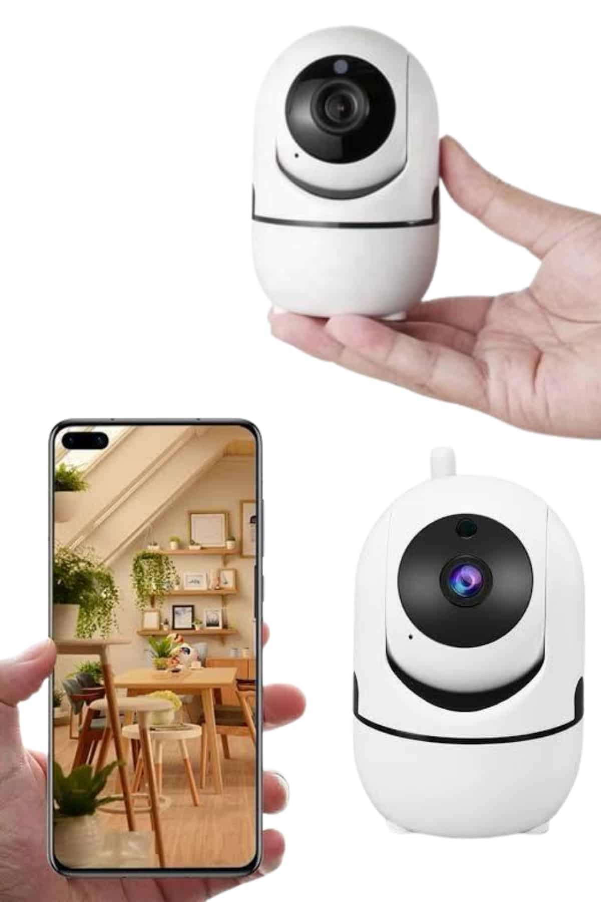 Mini IP Kamera Hareketli Güvenlik Kamerası Kablosuz Wifi Kamera Mikrofonlu - Lisinya