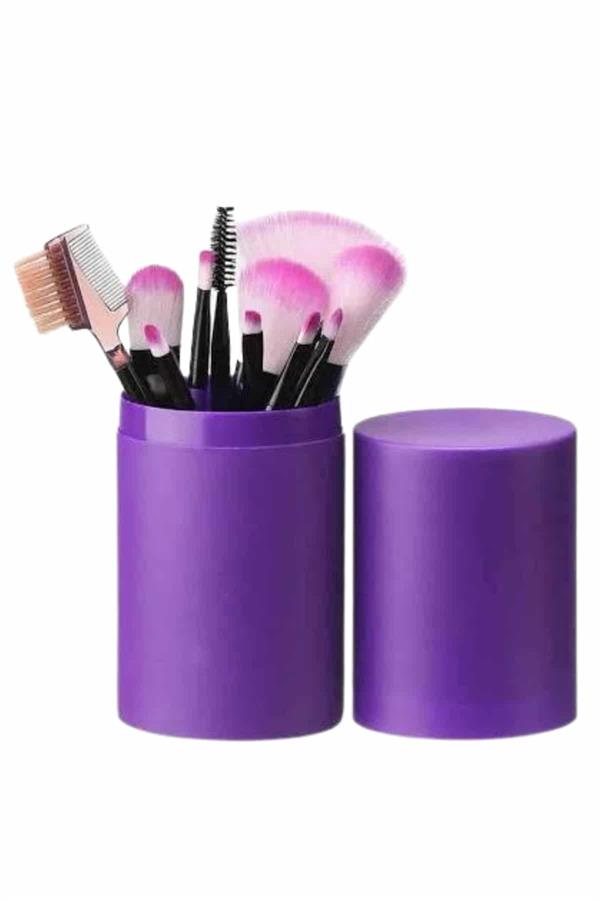 12 Parça Profesyonel Makyaj Fırçası Far Fırçası Allık Fırçası Yumuşak Kıllı - Lisinya