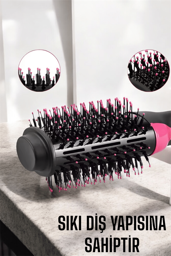 1200 Watt Gücünde, Negatif İyon Teknolojili, 3 Isı Kademeli Fön Tarağı - Lisinya