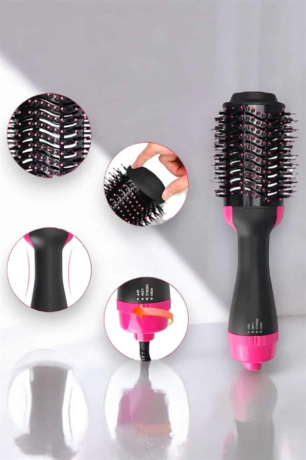 1200 Watt Gücünde, Negatif İyon Teknolojili, 3 Isı Kademeli Fön Tarağı - Lisinya