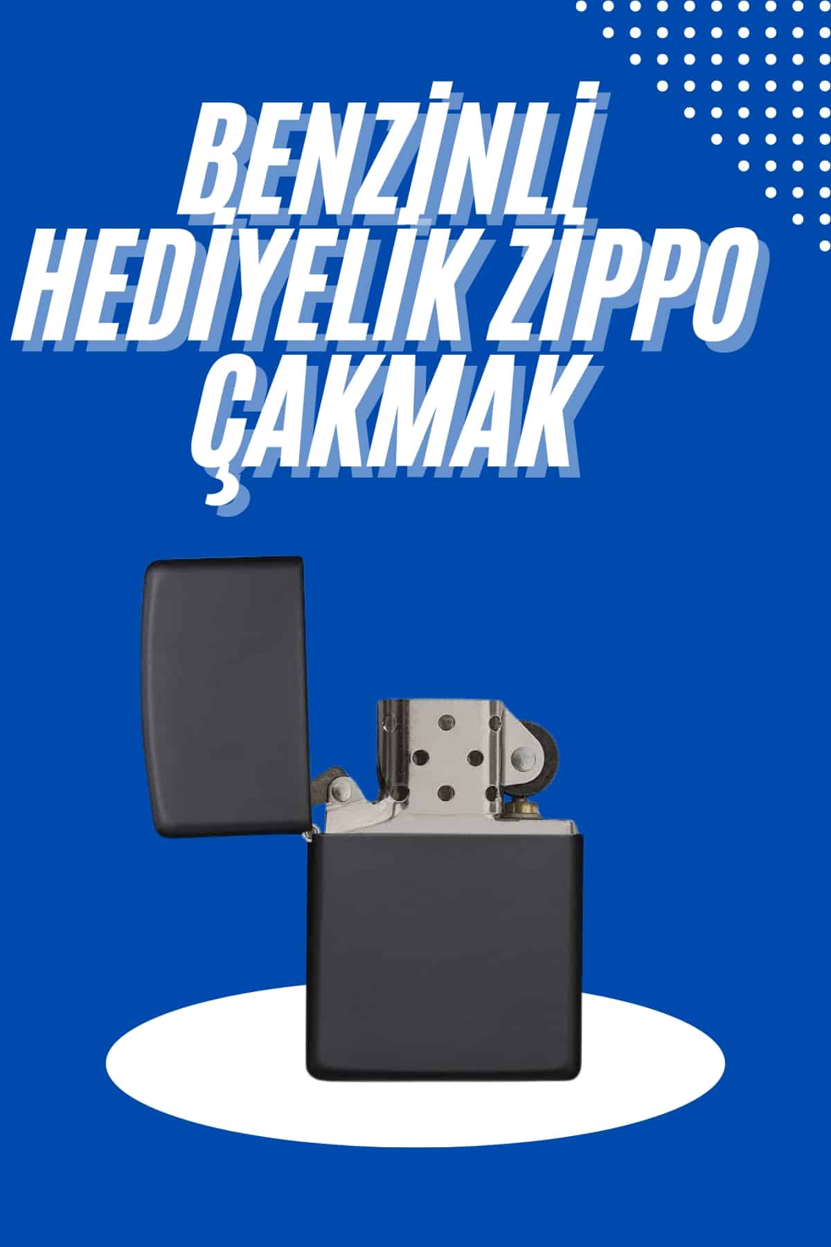 Doldurulabilir Siyah Benzinli Çakmak Metalik - Lisinya