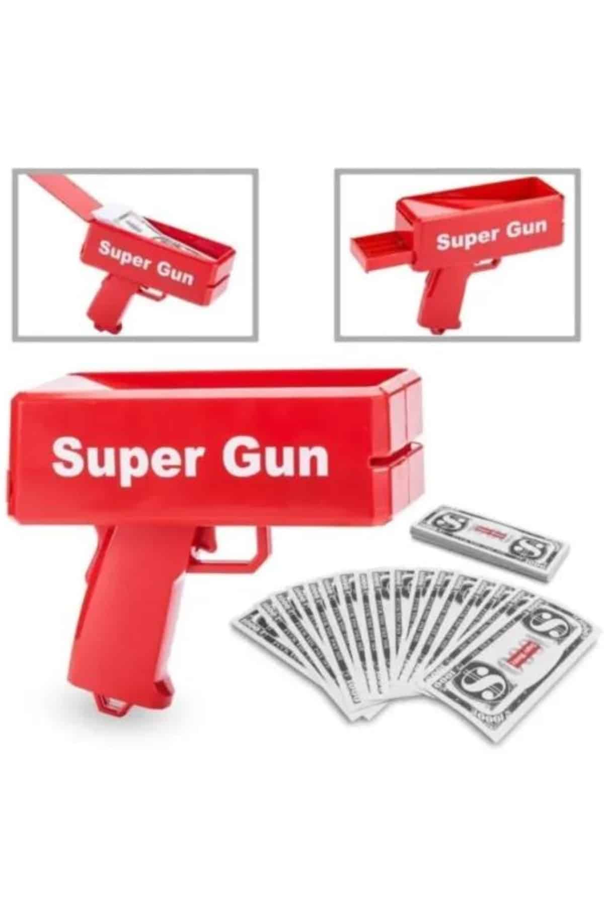 Kırmızı Çocuklara Özel Para Fırlatma Makinesi Para Saçma Tabancası - Lisinya