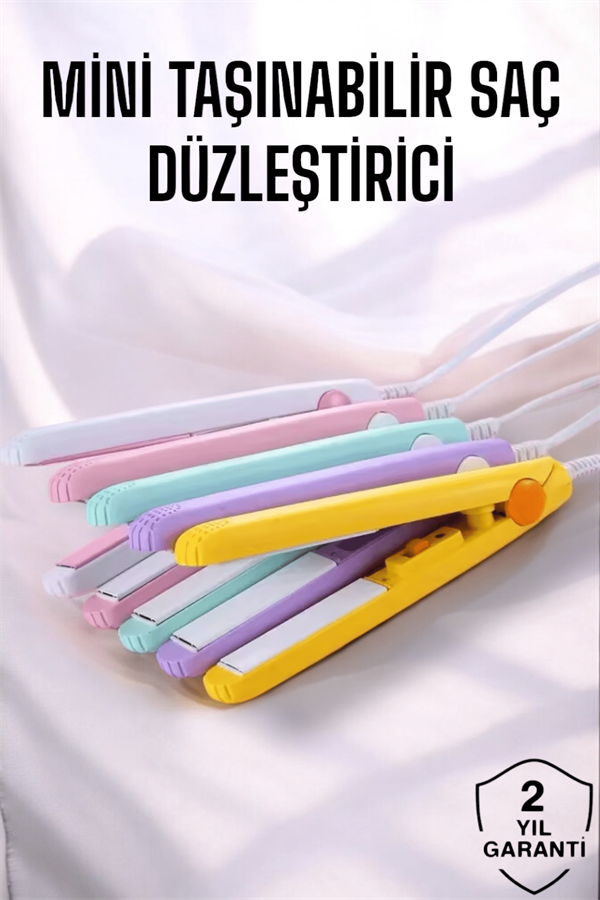 180°C Isı ve Uzun Süre Kalıcı Düzlük Sağlayan Mini Saç Düzleştirici - Lisinya