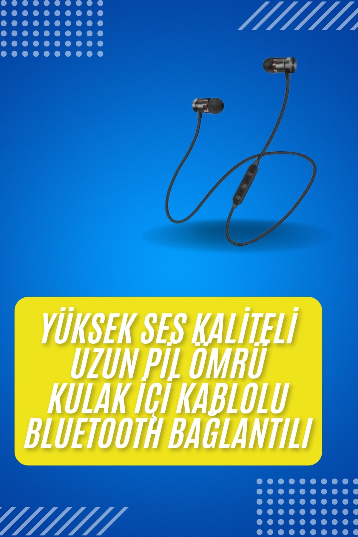 Bluetooth Bağlantılı Kablolu Mıknatıslı Sport Kulaklık - Lisinya