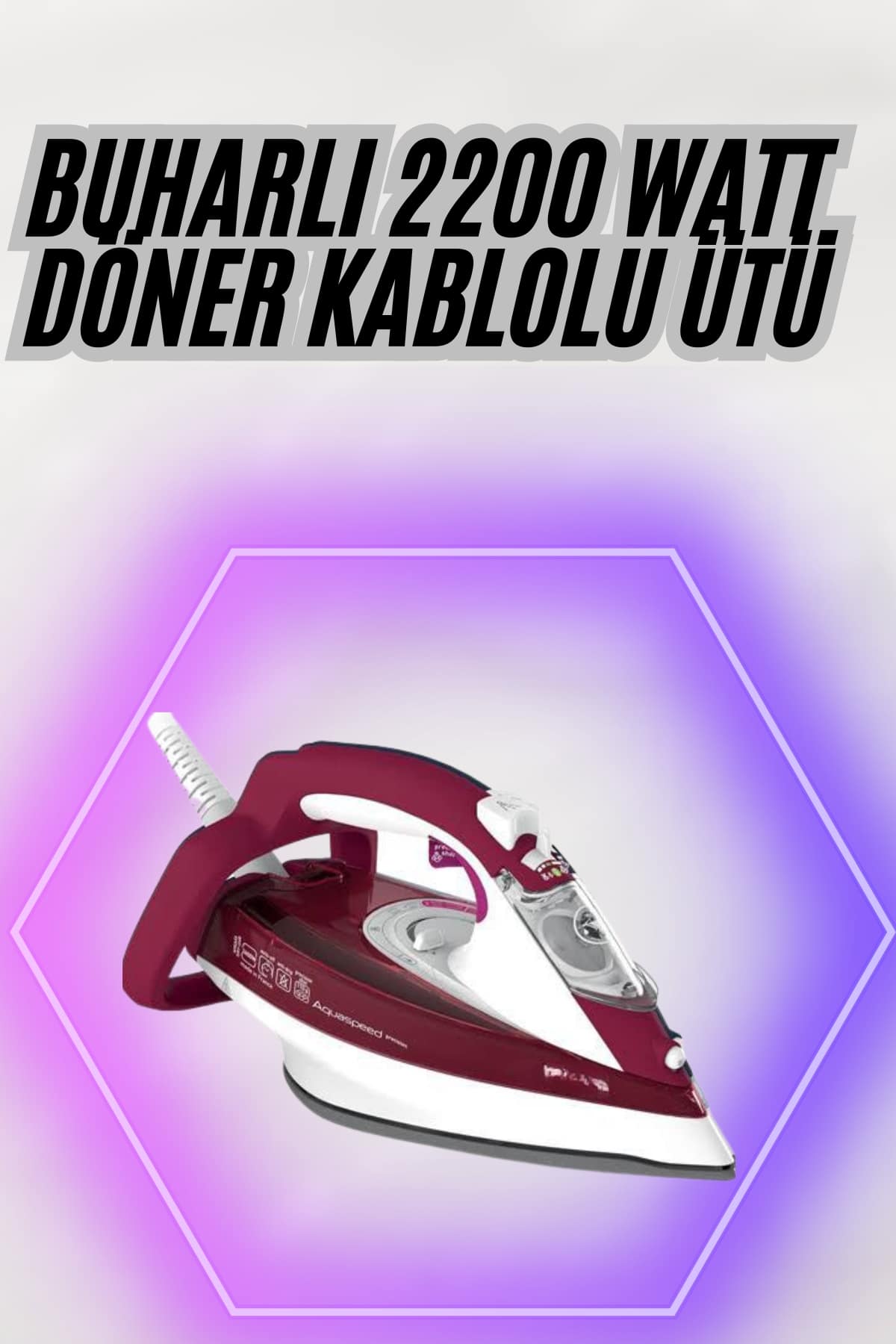 2200W Seramik Kaplama Estetik Tasarımı 360 Derece Dönebilir Kablosu - Lisinya