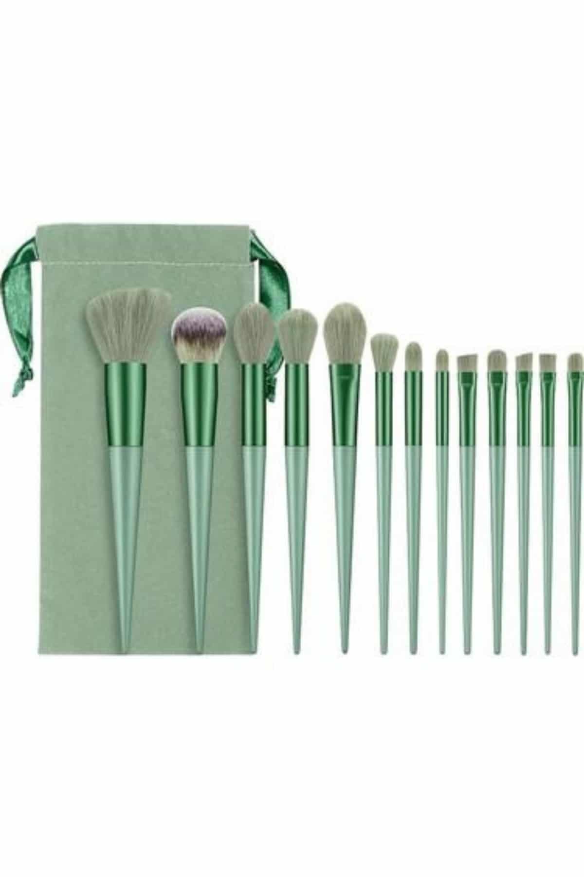 13 Parça Makyaj Fırça Seti Far Kontür Aydnlatıcı Fırçası İz Bırakmaz Hafif ve Yumuşak - Lisinya