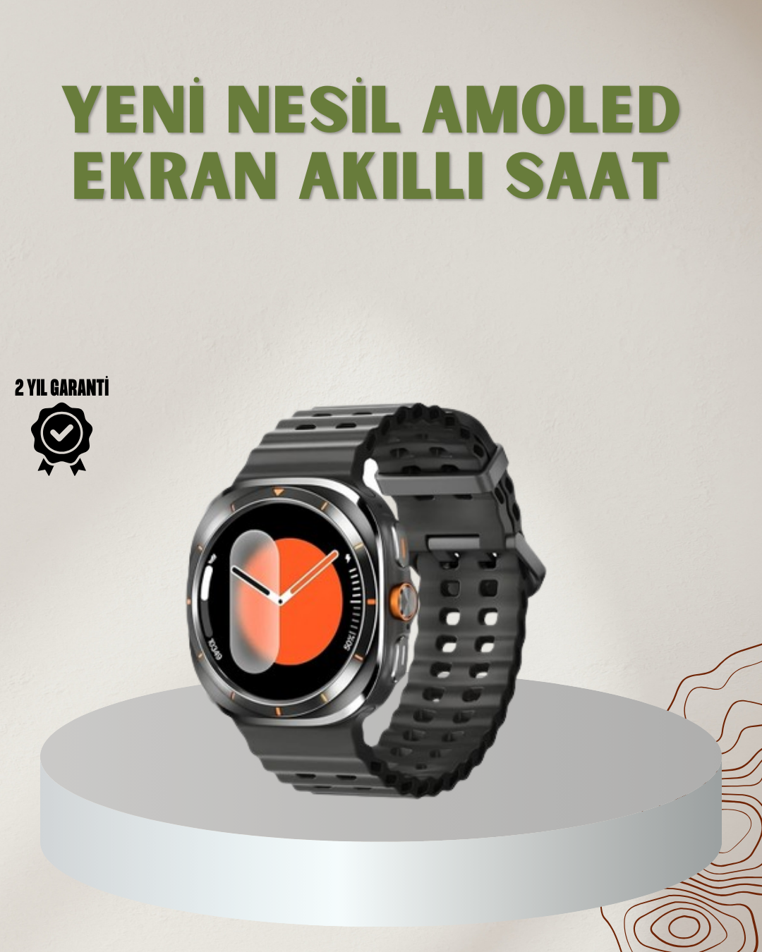 1.62 İnç Akıllı Saat Arama Özellikli Sağlık ve Spor Takibi - Lisinya