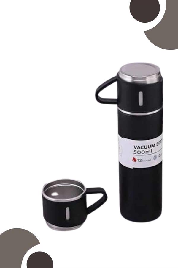 3 Bardaklı Termos Seti Anneler Gününe Özel Hediye Taşınabilir Sızdırmaz Isı Koruyucu - Lisinya