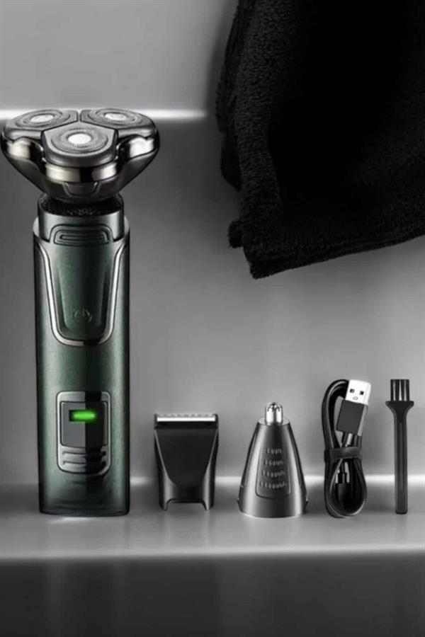 3 Başlıklı Profesyonel Saç ve Sakal Bakım Seti Vücut, Burun ve Kulak Tüy Alma - Lisinya