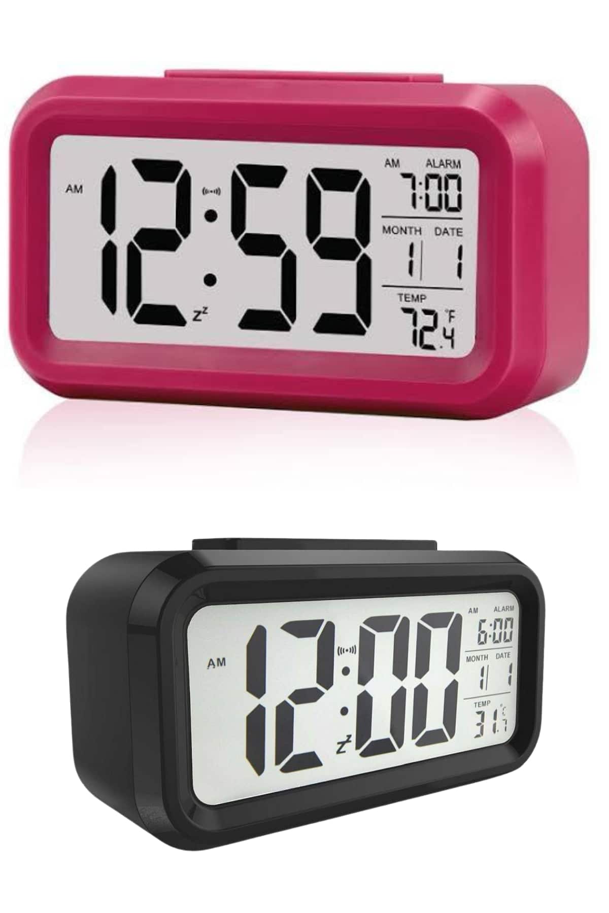 Dijital Masa Saati Termometre Takvim Led Ekran Pilli Ev Ofis Masası - Lisinya