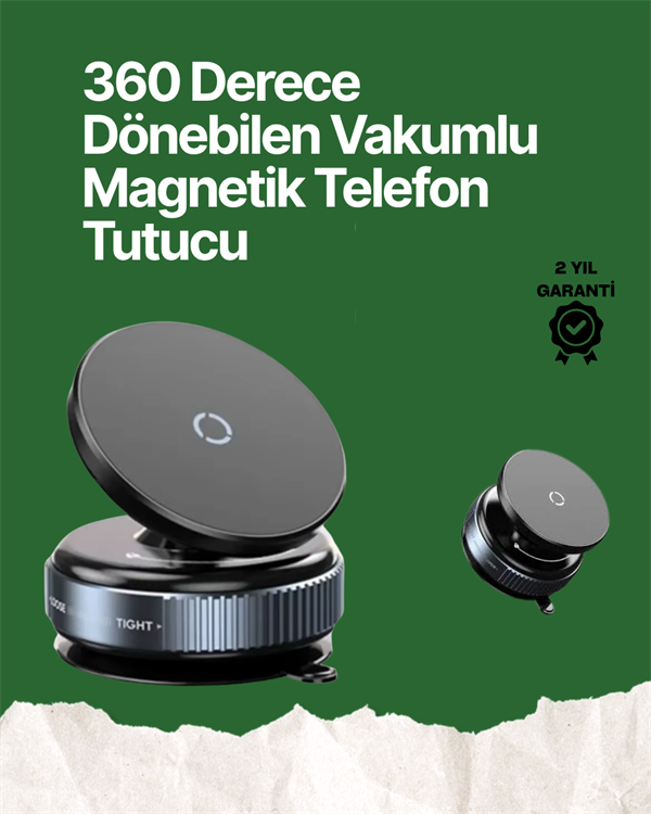 360° Ayarlanabilir Manyetik Araç Telefon Tutucu – Kompakt ve Pratik Tasarım - Lisinya