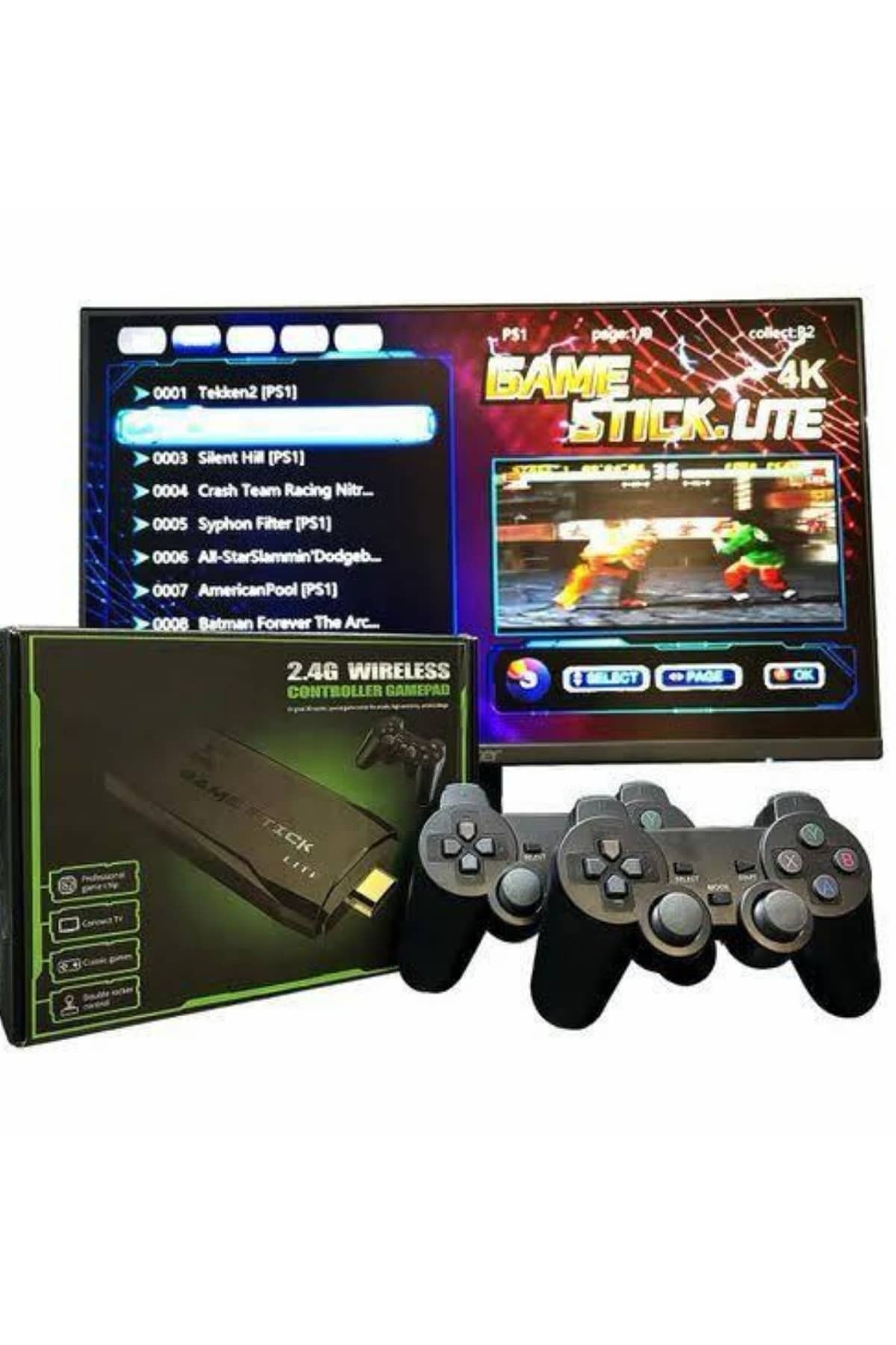 2.4g Uyumlu Kablosuz Çift Kol Atari Retro 20000 Oyun Game Stick - Lisinya