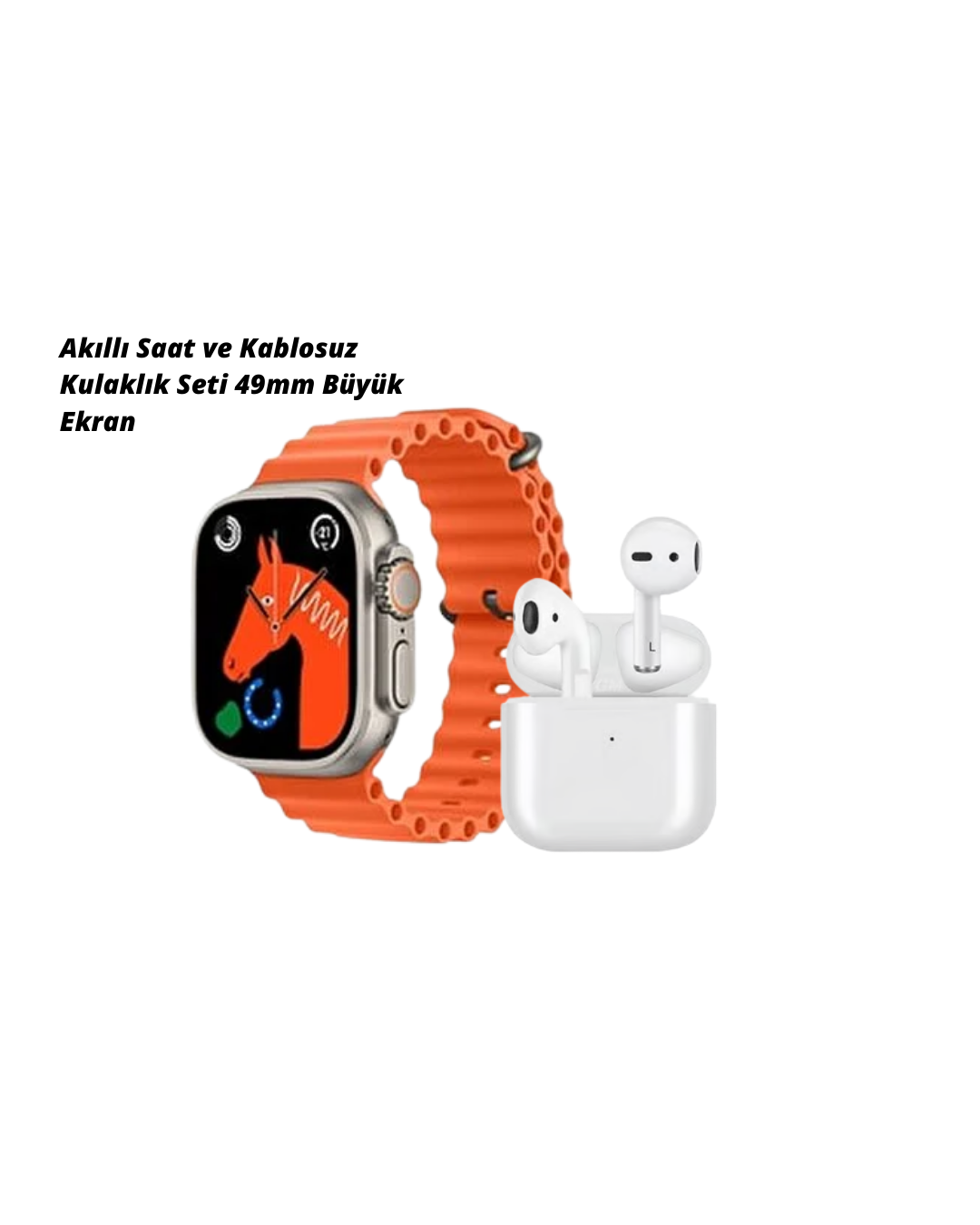 1.9 İnç Akıllı Saat – Bluetooth 5.0, Kablosuz Şarjlı, IP68 Su Geçirmez Akıllı Saat - Lisinya