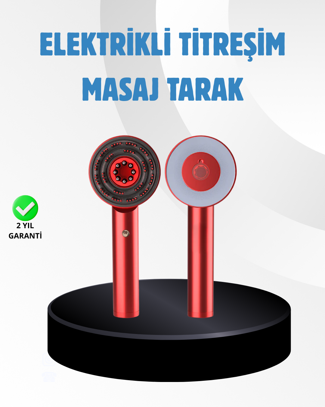 Saç Büyüme Destekleyici Elektrikli Masaj Tarak LED ve Titreşimli - Lisinya