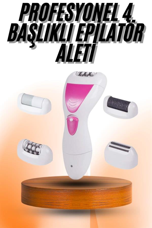 4 Başlıklı Bakım Cihazı Epilatör Tüy Alma Makinesi Topuk Törpüsü - Lisinya
