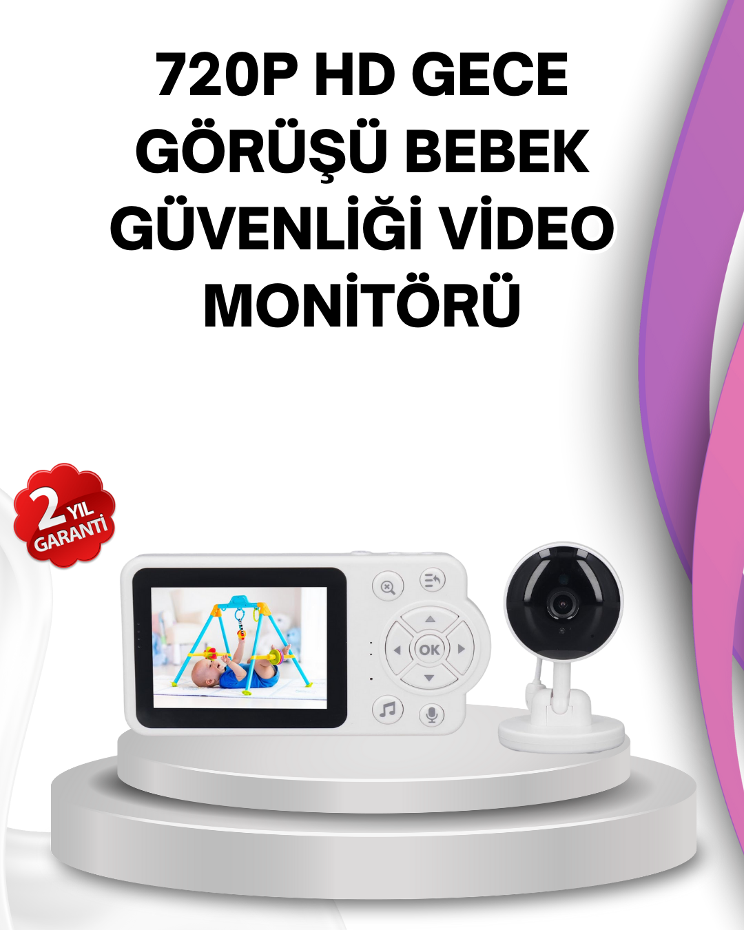 LED Yıldızlı Projektör Galaxy Modlu Renk ve Parlaklık Ayarlı Gece Lambası - Lisinya