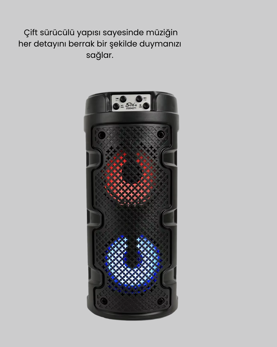 Taşınabilir Bluetooth Hoparlör Çift Sürücü Güçlü Bas HD Ses Çoklu Bağlantı - Lisinya