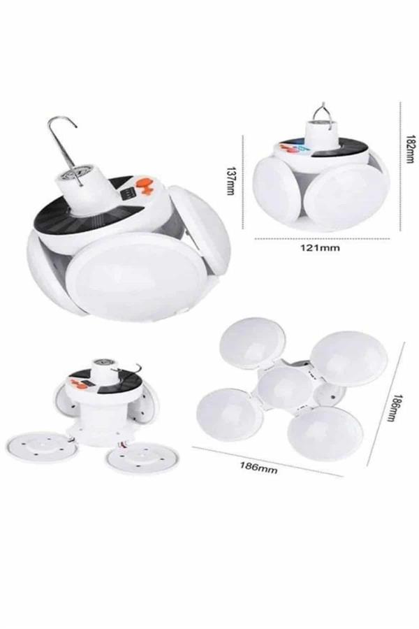 5 Kanatlı Bahçe Aydınlatma Led Askılı Solar Güneş Enerji Usb Sarjlı - Lisinya