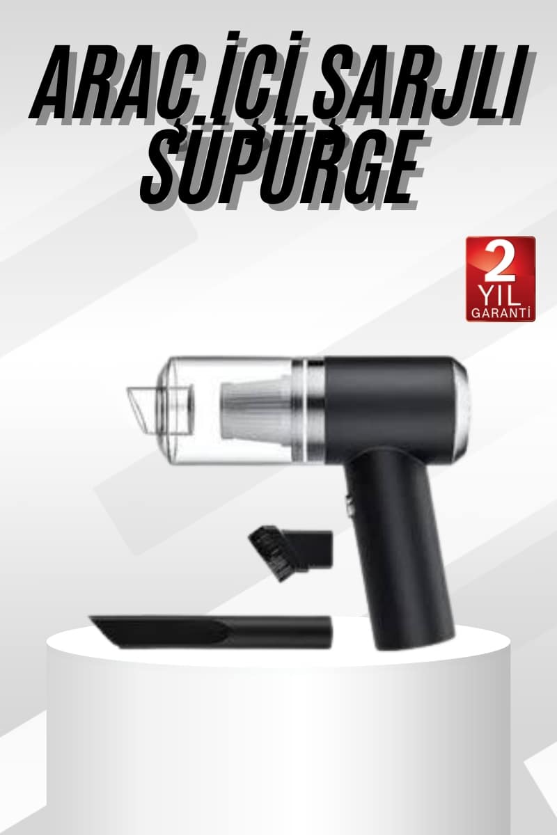 Oto Araç Ev Taşınabilir El Tipi Süpürge Mini Araç Süpürgesi Vakumlu - Lisinya