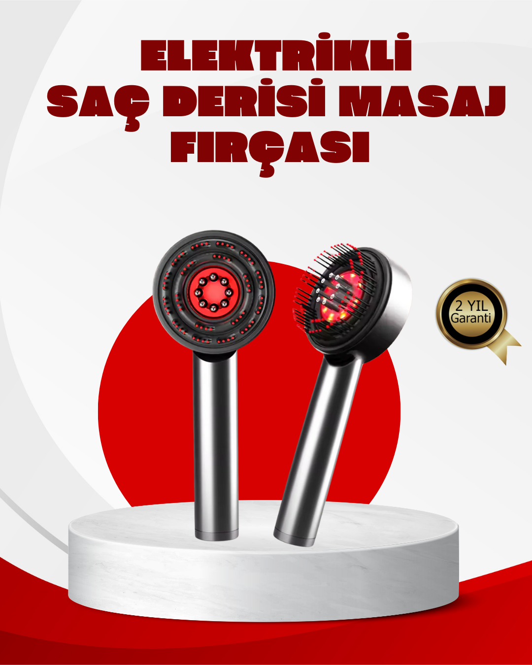 Esansiyel Yağ Hazneli LED Saç Bakım Masaj Tarağı - Lisinya