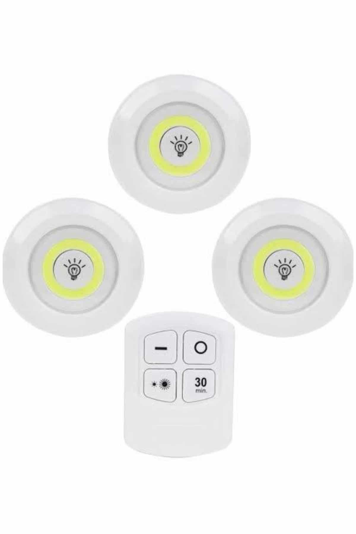 Kablosuz Pilli Işıldak  Masa Lambası Mutfak Tezgah Altı Banyo Dolabı Dolap İçi - Lisinya