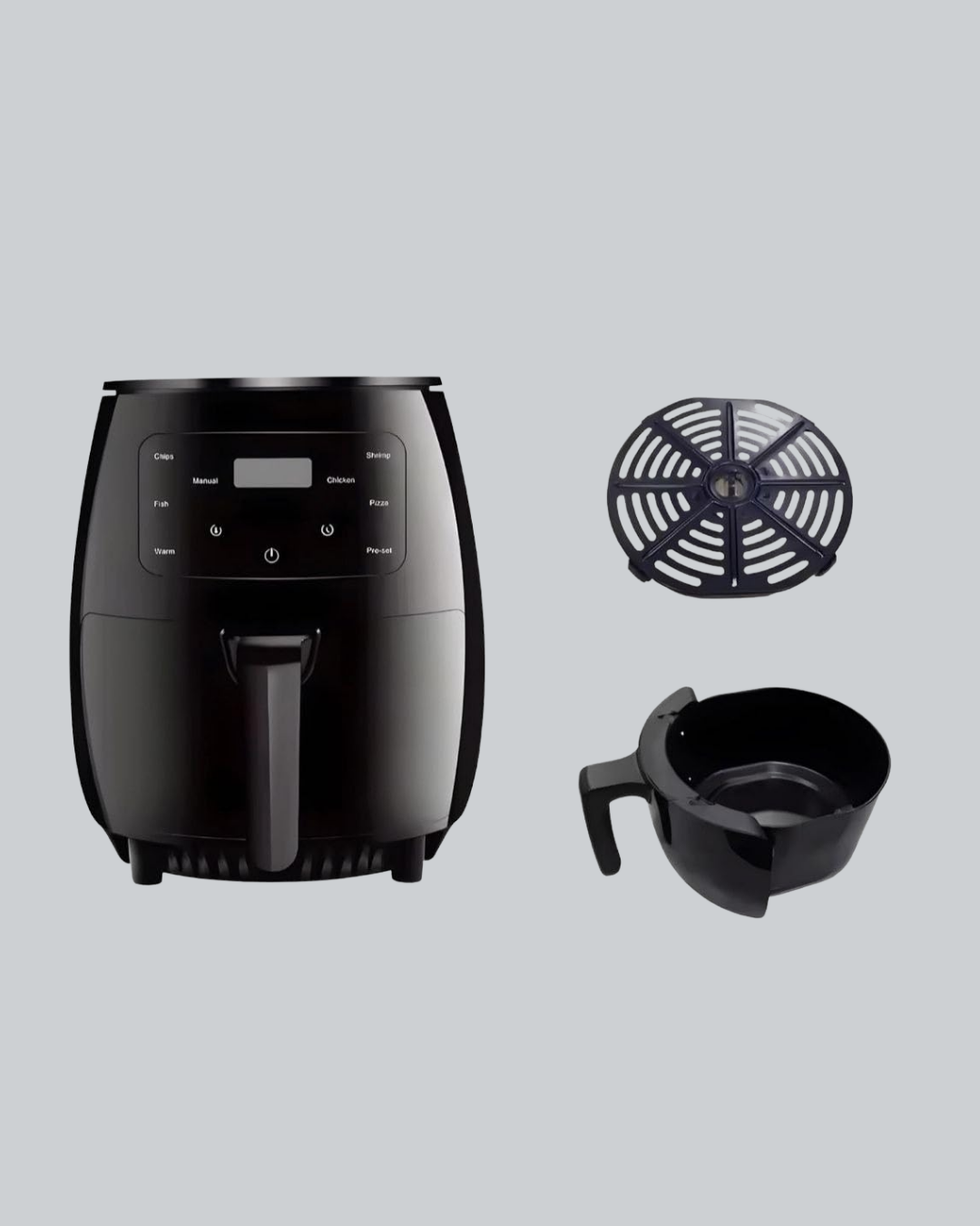 2400W Güçlü Airfryer 6L Yapışmaz Hazne Bulaşık Makinesi Uyumlu - Lisinya