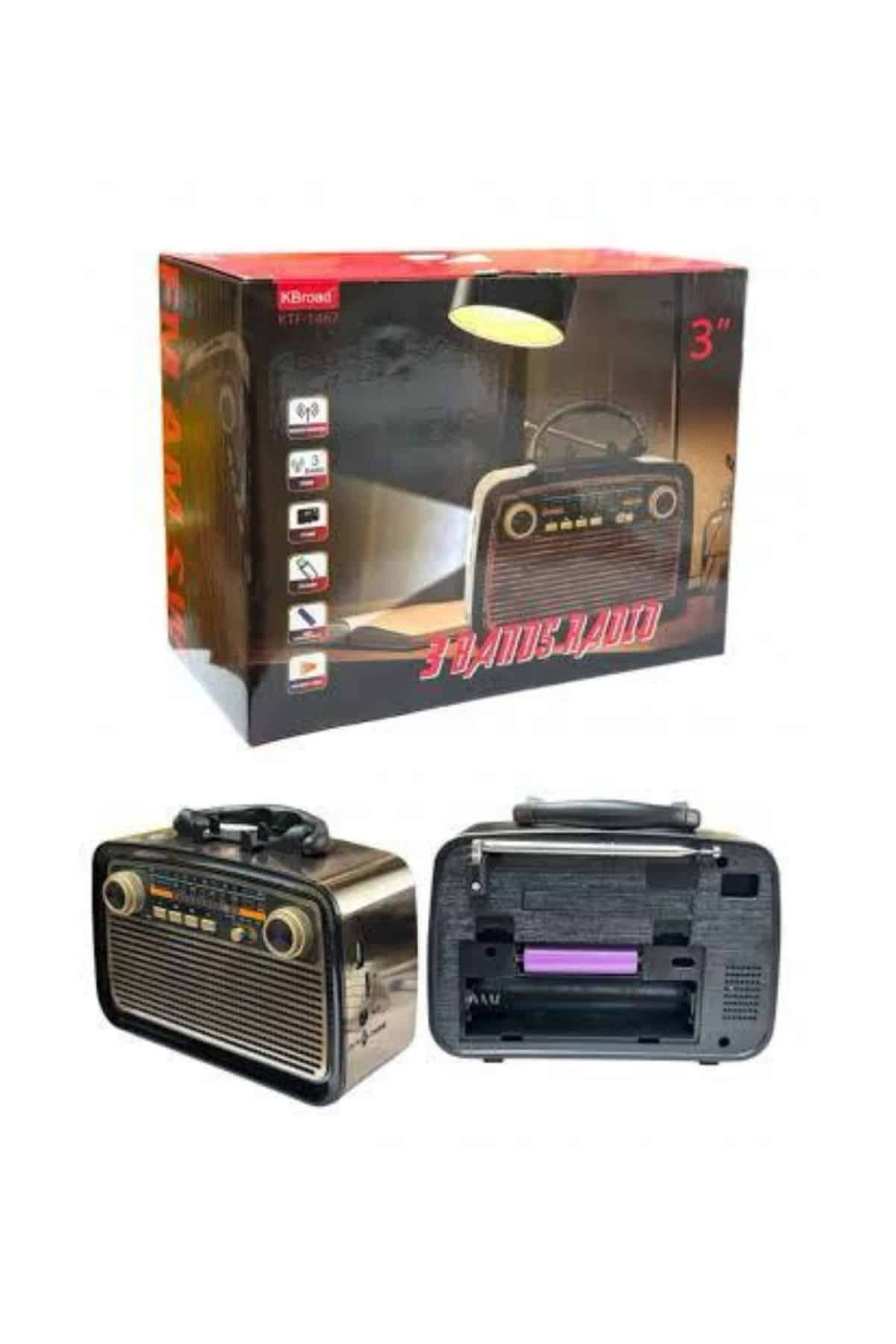 Müzik Kutusu Bluetooth Bağlantılı El Fenerli Nostaljik Tasarım Radyo - Lisinya