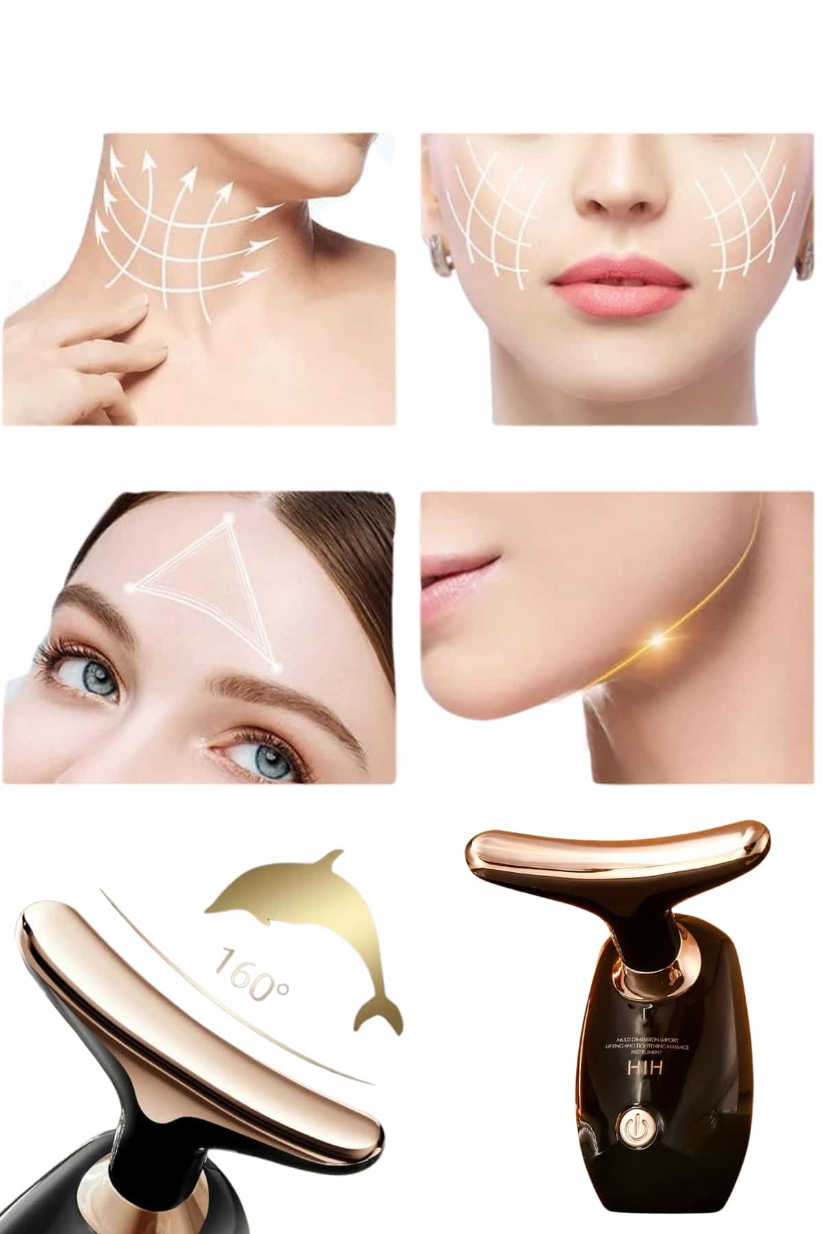 Yüz Masaj Aleti Boyun ve Yüz EMS Güzellik Cihazı Cilt Sıkılaştırma Cilt Gençleştirme Cihazı - Lisinya