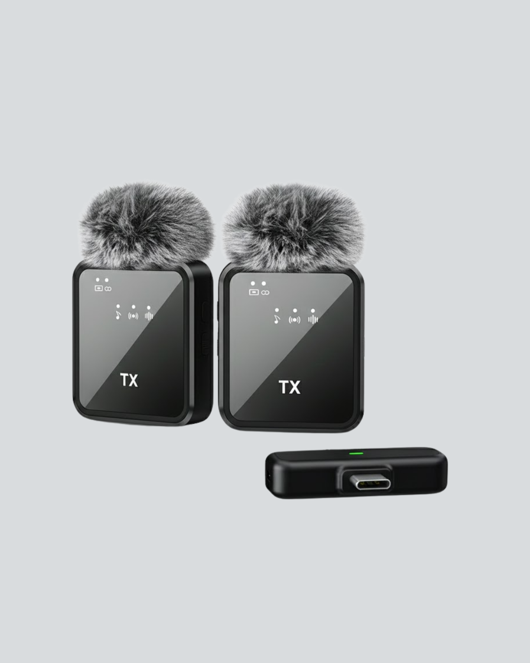 Vlog Podcast ve Röportajlar İçin Kablosuz Çift Yaka Mikrofon - Lisinya