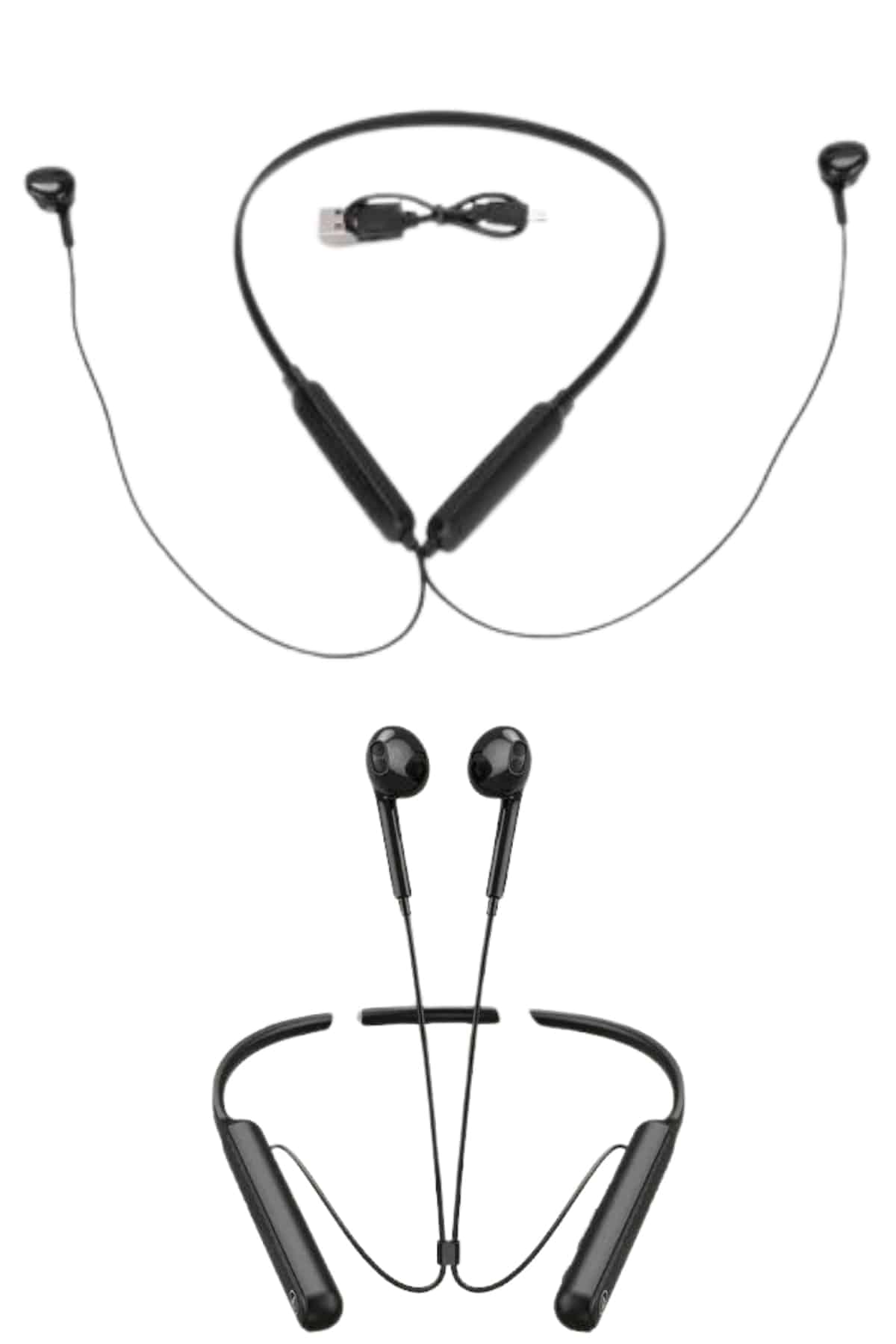 100 Saat Kablolu Boyun Askılı Dijital Göstergeli Bluetooth Kulaklığı - Lisinya