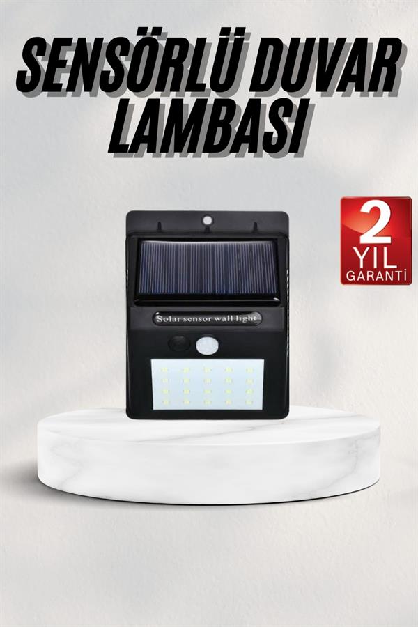 Bahçe Aydınlatması Güneş Enerjili Led Işık Lamba Sensörlü Dekoratif - Lisinya