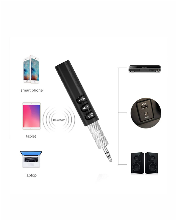 Kablolu Hoparlör ve Kulaklıklar İçin Bluetooth Adaptör | Mini Boy, Klipsli, Taşınabilir - Lisinya