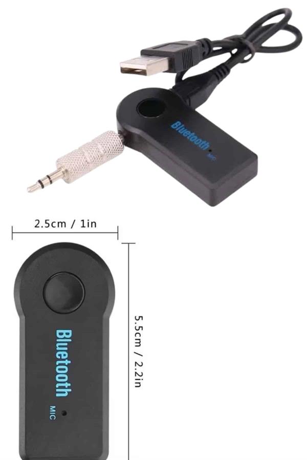 Bluetooth Araç Kiti Aux Çıkışlı  Telefon Müzik Alıcı Tüm Cihazlara Uyumlu - Lisinya