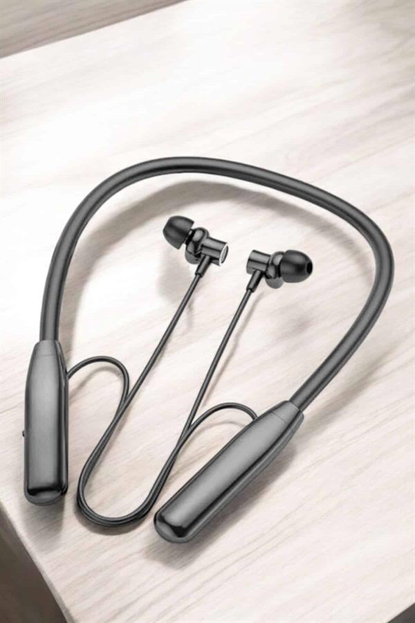 Boyun Askılı Bluetooth Kulaklık Uzun Şarj Süreli Dijital Göstergeli Kablolu - Lisinya